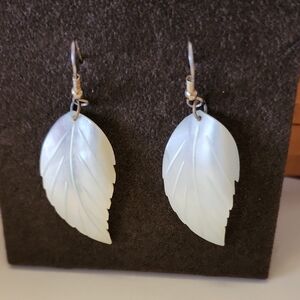 Elegant Mother of PearlLeaf Earrings
